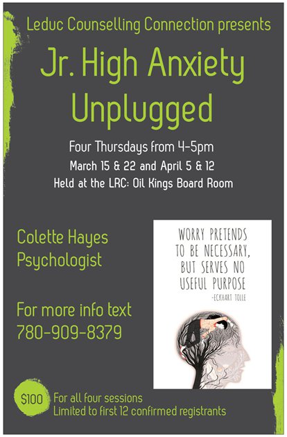 Anxiety unplugged counselling group